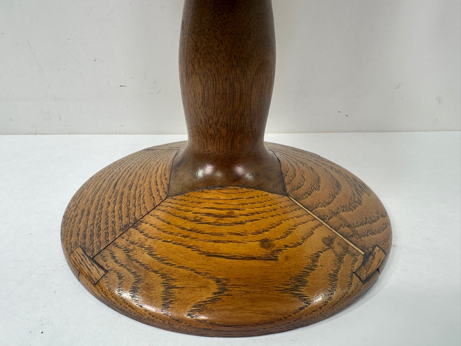 Vintage Mission Style Inlaid Wood Box with Pedestal Base 12'H [Photo 3]