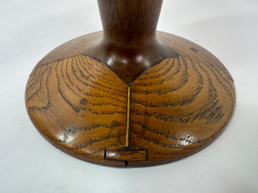 Vintage Mission Style Inlaid Wood Box with Pedestal Base 12'H [Photo 9]