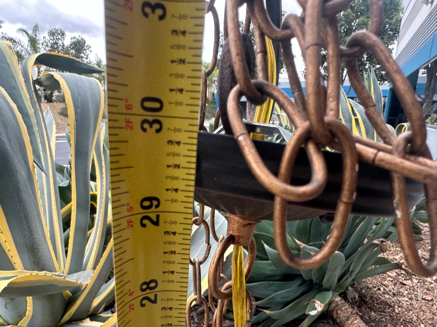 Elegant Italian Gilt Metal And Crystal Chandelier with Pendulum-Style Crystals And Garlands of English Cut Beads 18'W x 30'H [Photo 5]