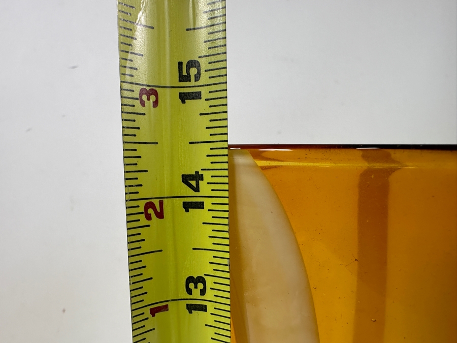 Butterscotch-Colored Murano Glass Vase with White Stripes 14.5'H [Photo 5]