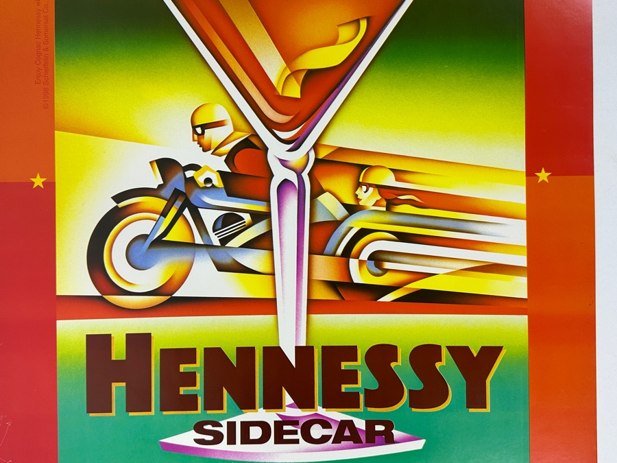 1998 Hennessy Art Deco Sidecar Print Advertisement Originally in Playboy Magazine [Photo 2]
