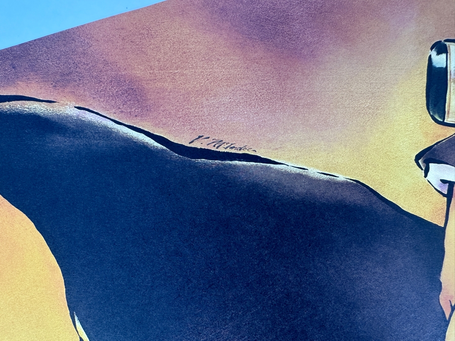 Vintage Moët & Chandon Champagne Advertising Poster Created by Artist Vince Mcindoe In 1996 18'W x 24'H [Photo 4]