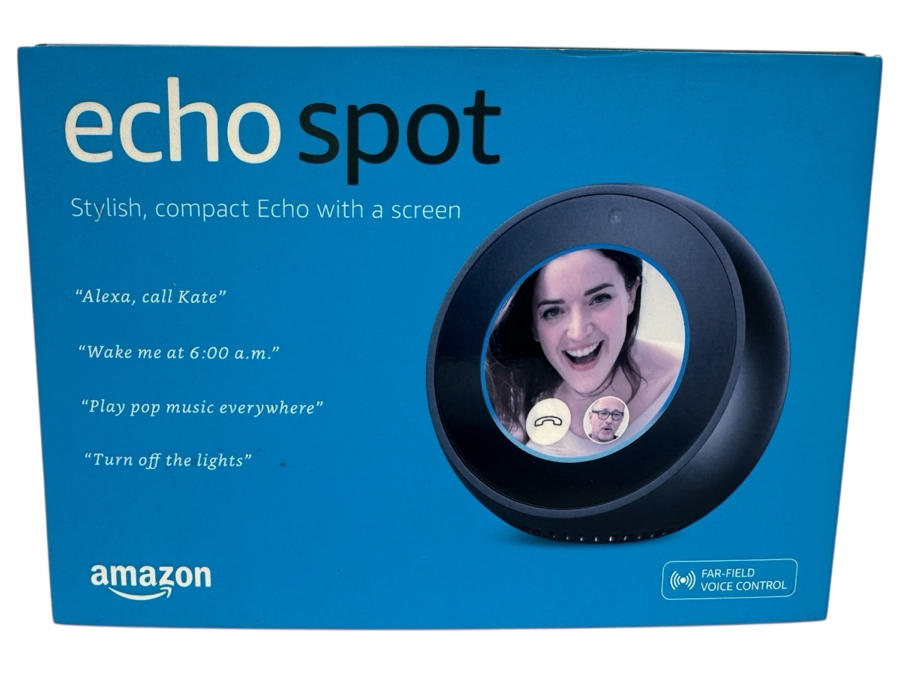 Amazon Echo Spot Ball Screen Smart Alarm Clock with Alexa