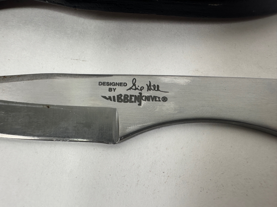 Gil Hibben Professional Throwing Knife with Leather Sheath 6'L [Photo 2]