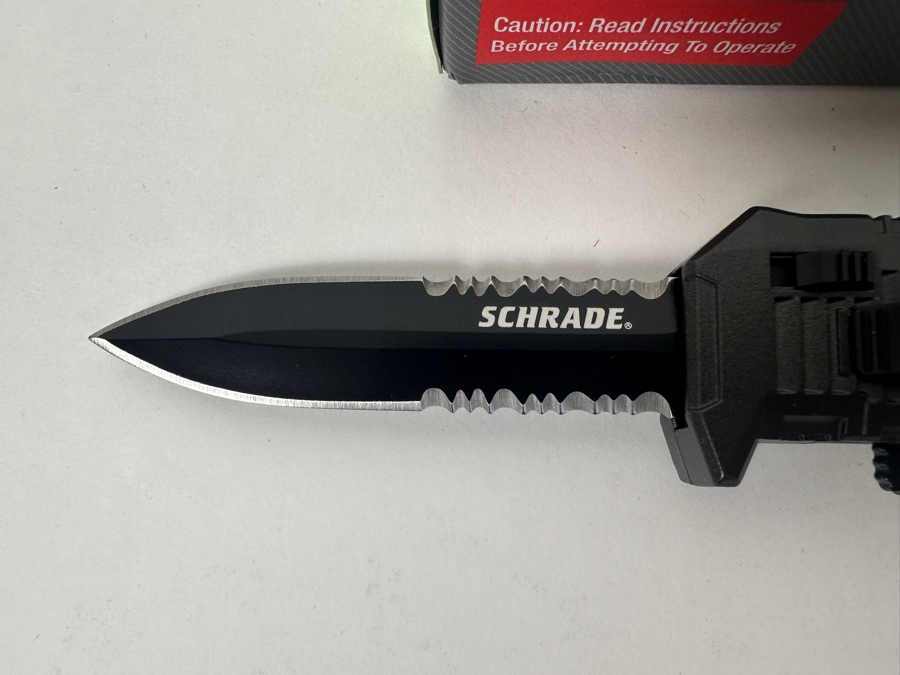 Schrade SCHOTF8BS Extreme Survival Viper OTF Assisted Double Edge Spear Point Blade with Aluminum Handle (Black, 3.3-Inch) [Photo 2]