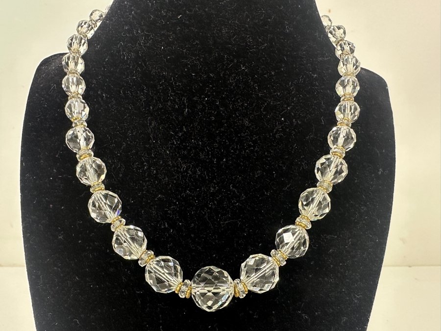Vintage Crystal Graduated Bead 16' Necklace [Photo 2]