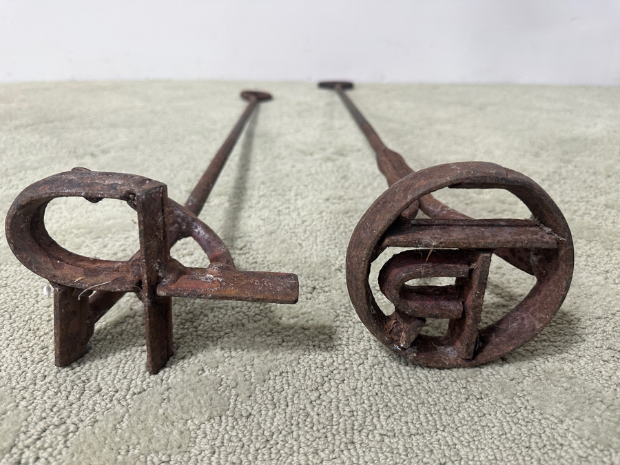 Antique Western Cattle Branding Irons 36'L and 31'L [Photo 2]