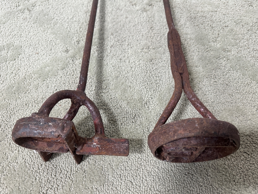 Antique Western Cattle Branding Irons 36'L and 31'L [Photo 5]
