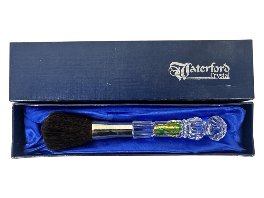 Waterford Crystal Makeup Brush in Original Box with Satin Lining 6'L