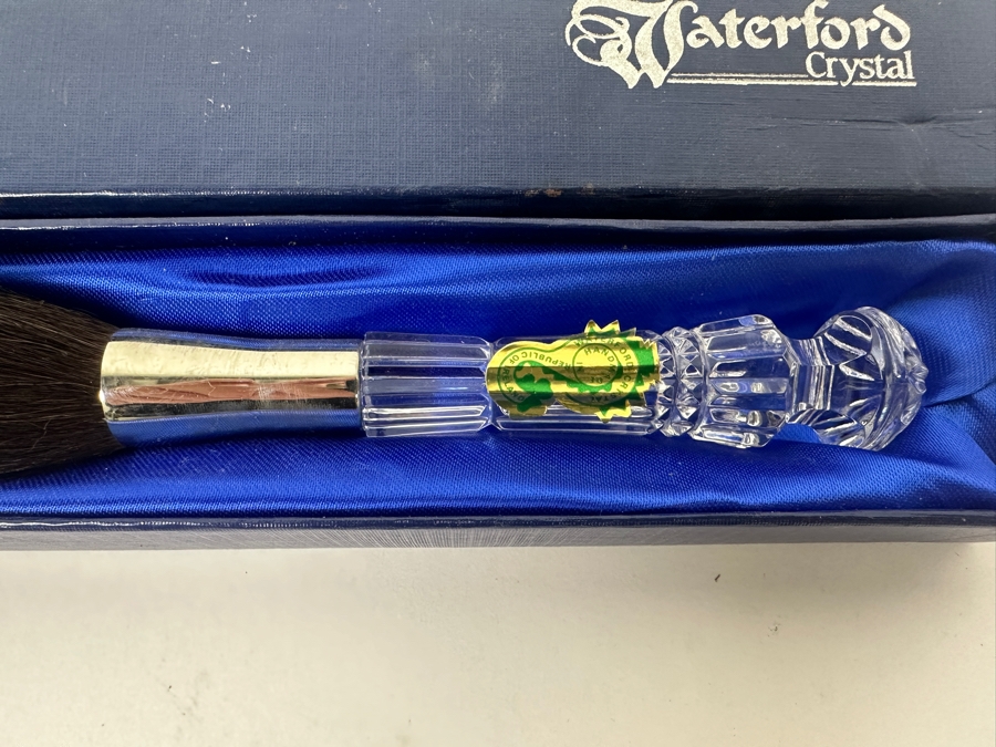 Waterford Crystal Makeup Brush in Original Box with Satin Lining 6'L [Photo 3]