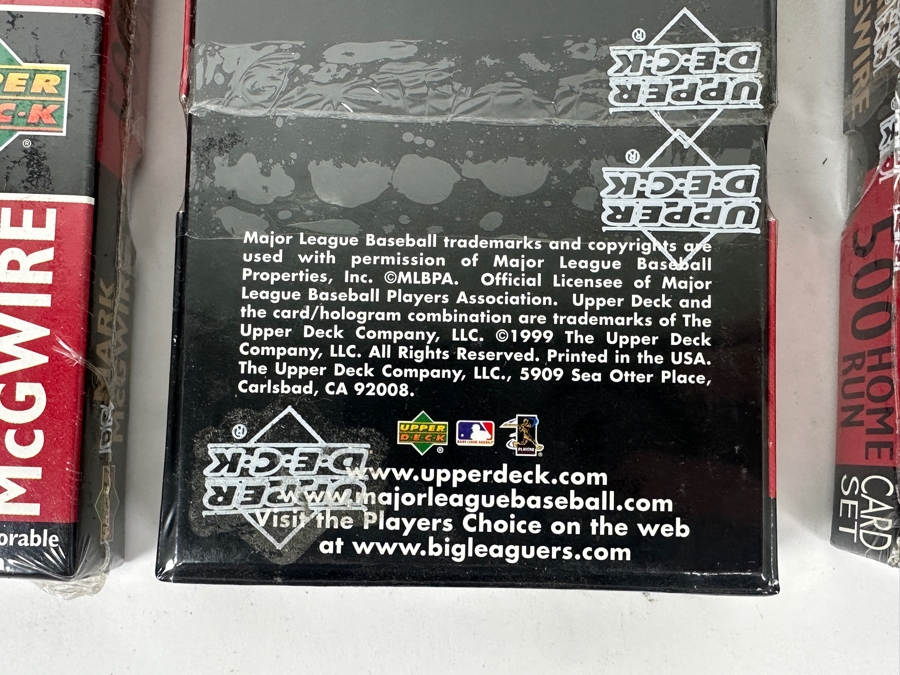 (8) Factory Sealed Upper Deck Mark McGwire 500 Home Run Card Set And (1) Mark McGwire Personal Model Mini Baseball Bat [Photo 7]