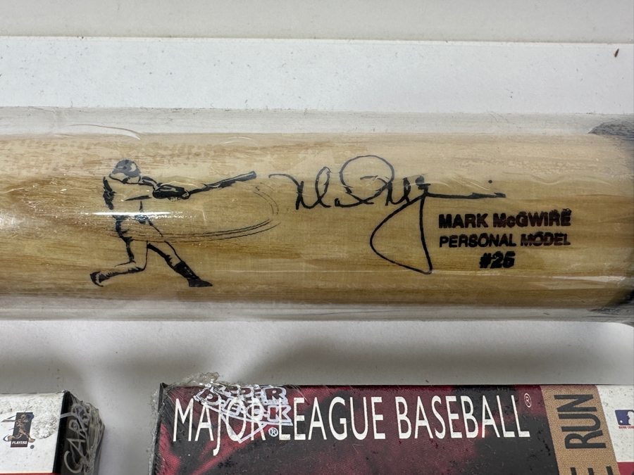 (8) Factory Sealed Upper Deck Mark McGwire 500 Home Run Card Set And (1) Mark McGwire Personal Model Mini Baseball Bat [Photo 2]