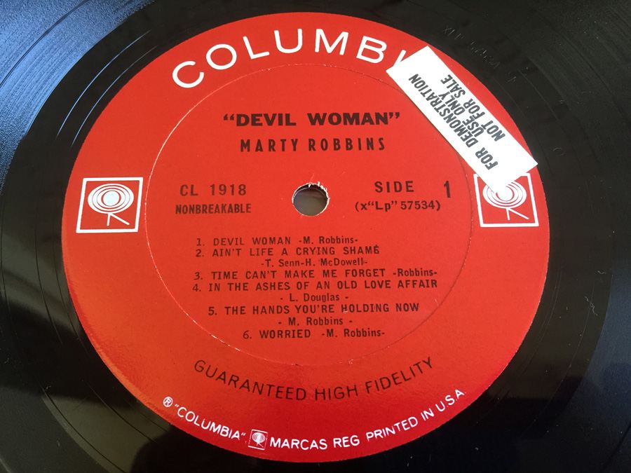 Marty Robbins ‎- Devil Woman - Columbia ‎- CL 1918 [Photo 4]