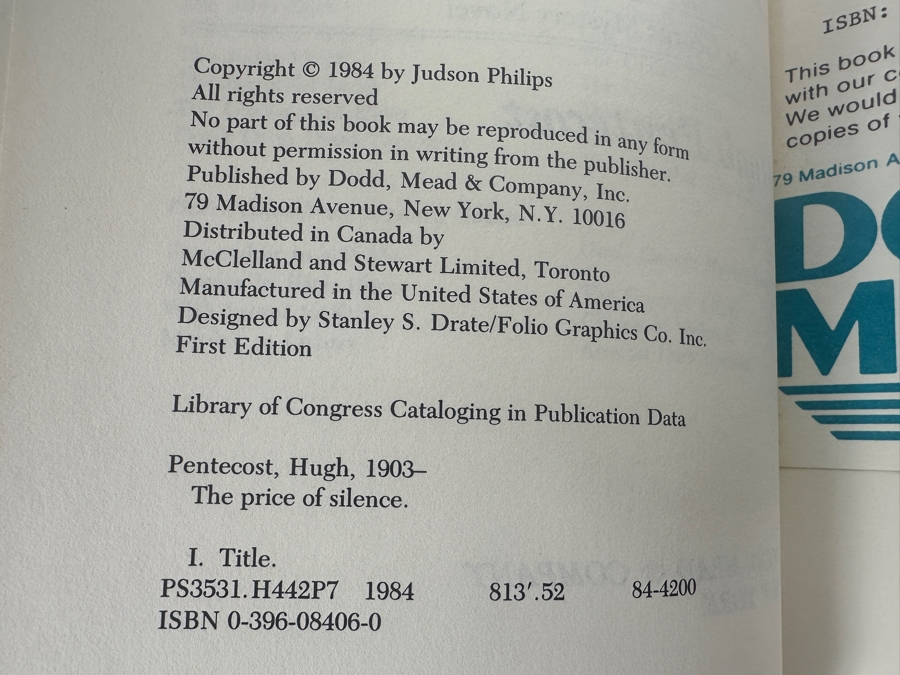 (5) Hugh Pentecost Hardcover Books - (3) First Edition Books [Photo 13]