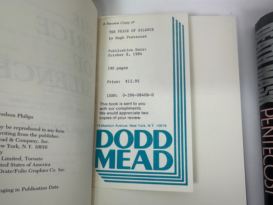 (5) Hugh Pentecost Hardcover Books - (3) First Edition Books [Photo 12]