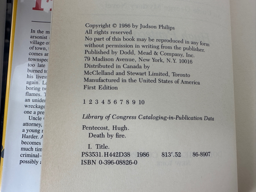 (5) Hugh Pentecost Hardcover Books - (3) First Edition Books [Photo 10]