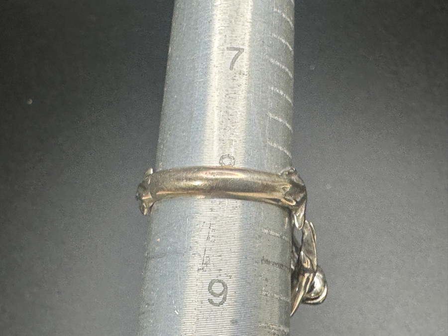 Sterling Silver Frog Ring 15.8g Size 8.25  [Photo 7]