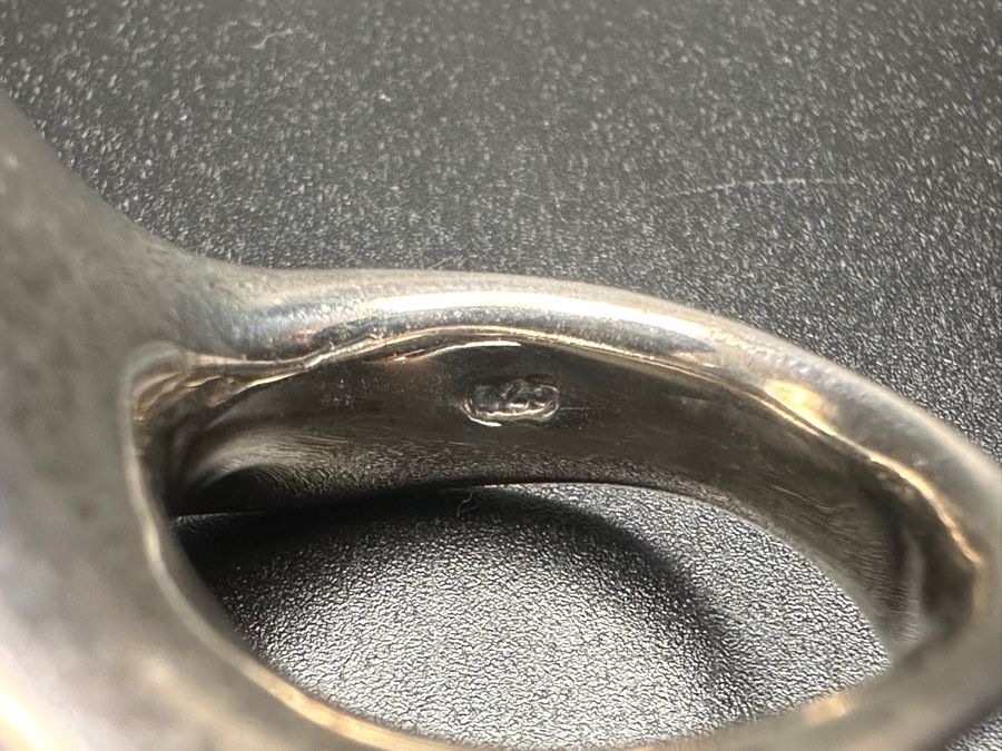Sterling Silver Modernist Wave Ring 11.1g Size 9 [Photo 7]