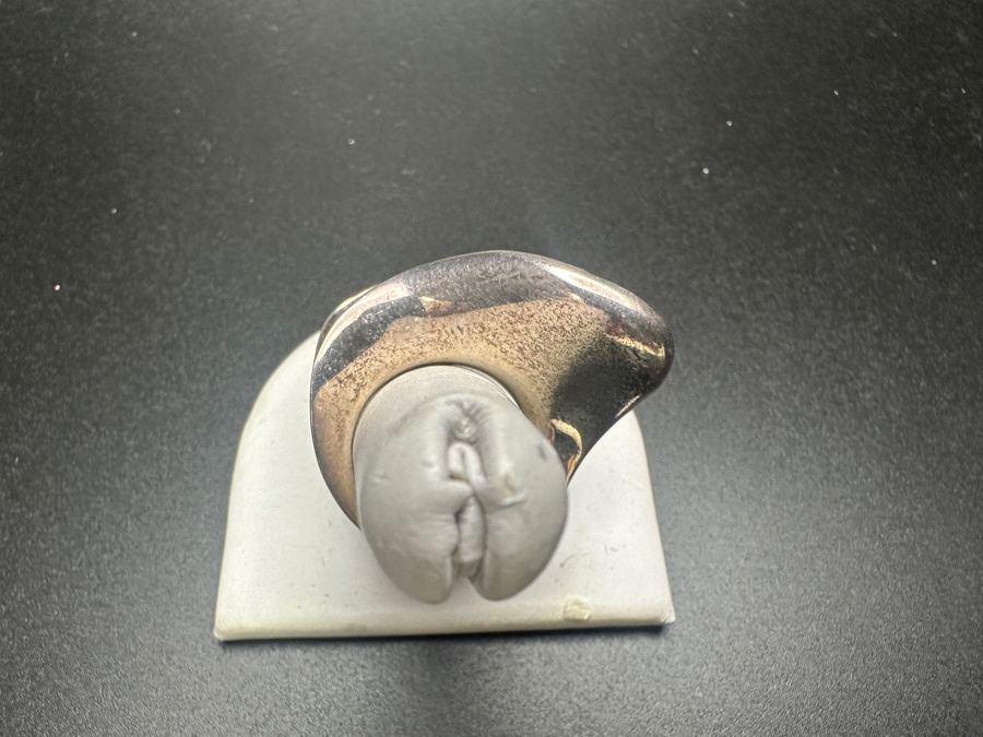 Sterling Silver Modernist Wave Ring 11.1g Size 9 [Photo 4]