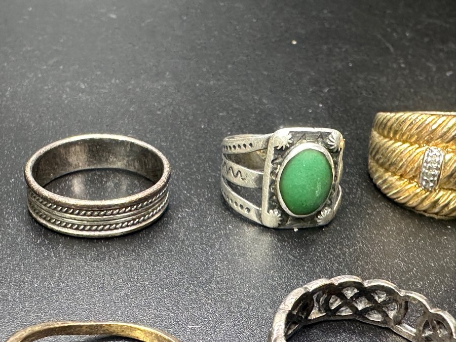 (15) Sterling Silver Rings Of Various Sizes 83.6g [Photo 11]