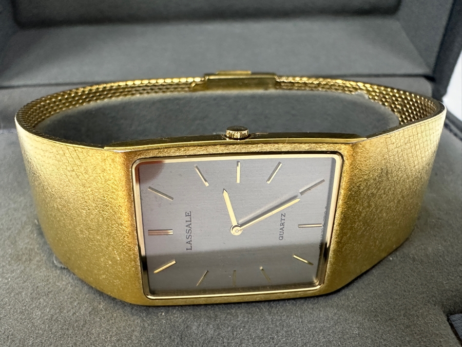 New Old Stock Vintage Gold-Plated Seiko Lassale Quartz Wristwatch [Photo 3]