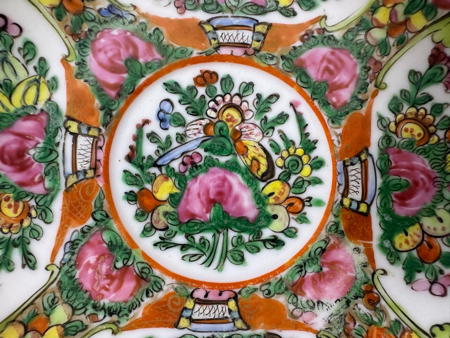 Set of (6) Chinese Famille Rose Medallion Porcelain Plates 5.5'W [Photo 3]
