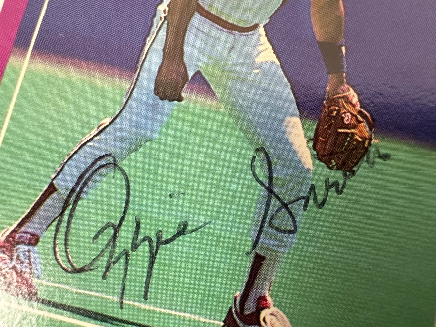 (3) Signed Ozzie Smith St. Louis Cardinals Baseball Cards [Photo 5]