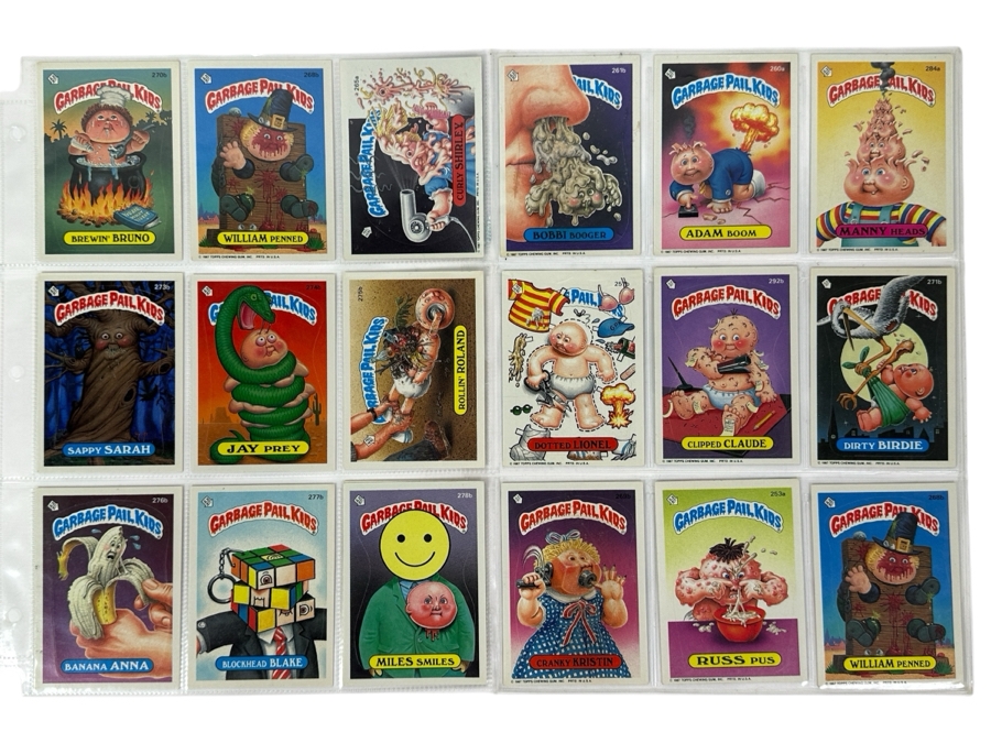 (18) Vintage 1980s Topps Chewing Gum Garbage Pail Kids Stickers