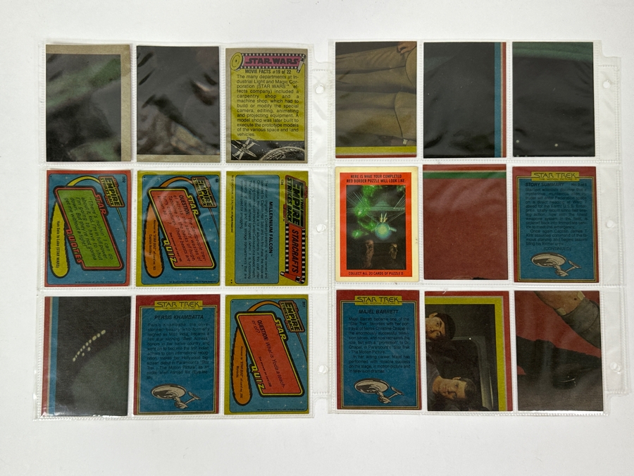 (3) Vintage 1977 Vintage Star Wars, (4) 1980 Return Of The Jedi And (11) 1979 Star Trek The Movie Trading Cards [Photo 16]