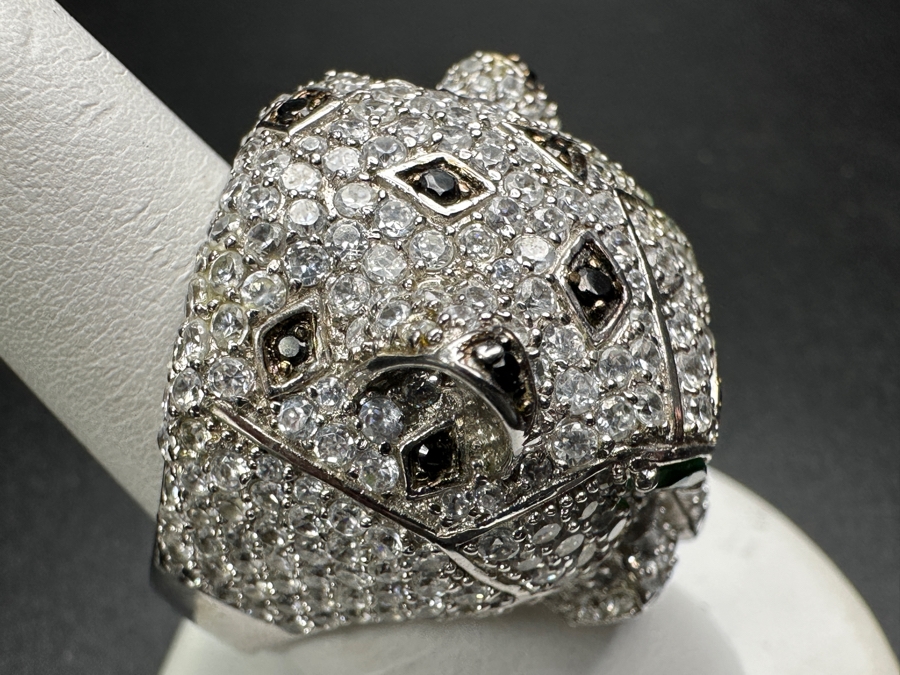 Costume Panther Ring In Manner Of Cartier Size 9.5 19.5g [Photo 5]