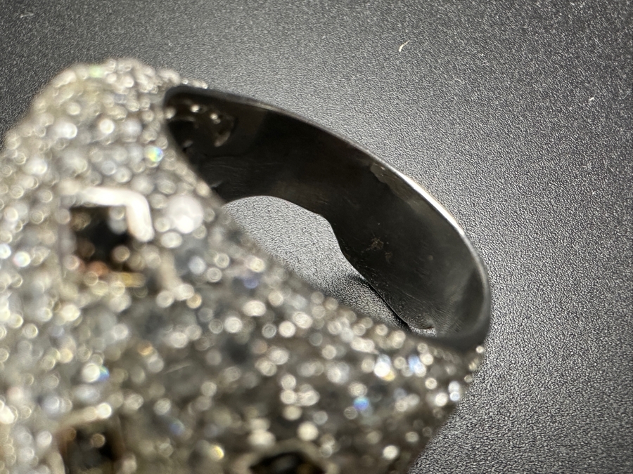 Costume Panther Ring In Manner Of Cartier Size 9.5 19.5g [Photo 11]