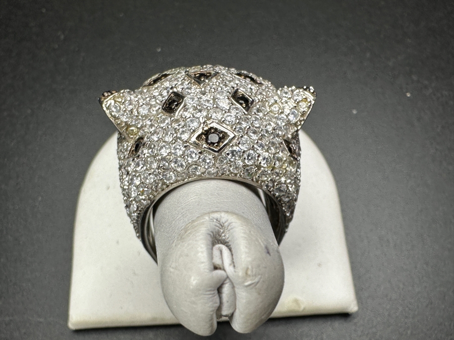 Costume Panther Ring In Manner Of Cartier Size 9.5 19.5g [Photo 6]