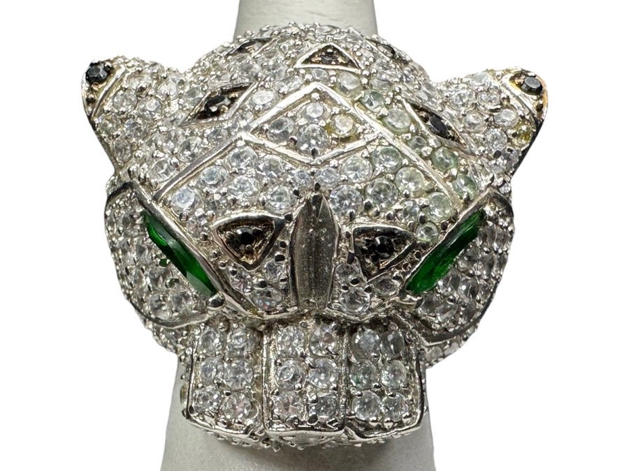 Costume Panther Ring In Manner Of Cartier Size 9.5 19.5g [Photo 2]