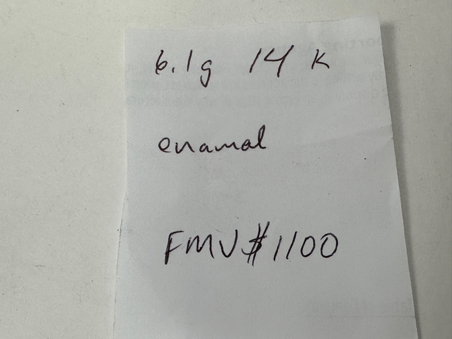 14k Gold Enamel Ring Size 8 5.9g Retails $2,200 [Photo 10]