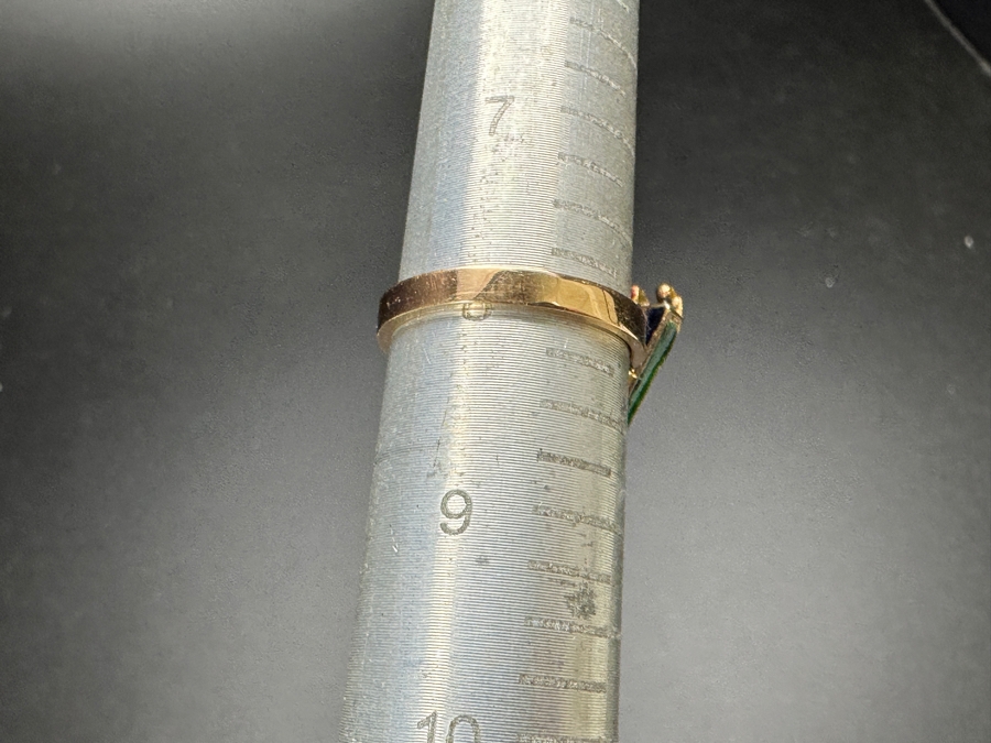 14k Gold Enamel Ring Size 8 5.9g Retails $2,200 [Photo 8]