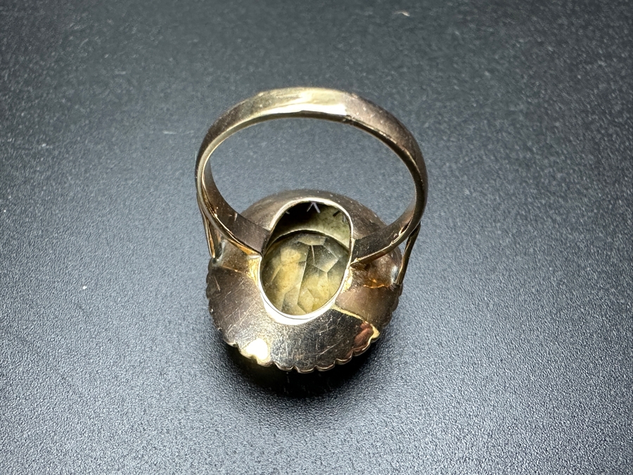 14k Gold Citrine Ring 15x10mm Est. 6.5ct Size 7 6.2g Retails $2,400 [Photo 6]