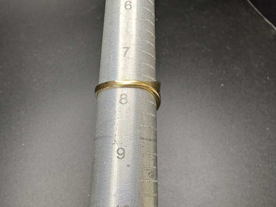 14k Gold 21x9 Blue Dyed Agate Cabochon Ring Size 7.75 4.8g Retails $1,600 [Photo 8]