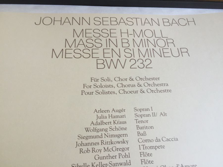 J. S. Bach / Bach - Messe In H-Moll - Mass In B Minor - Messe En Si Mineur Bwv 232 - CBS Masterworks ‎- 79307 - PROMO [Photo 6]