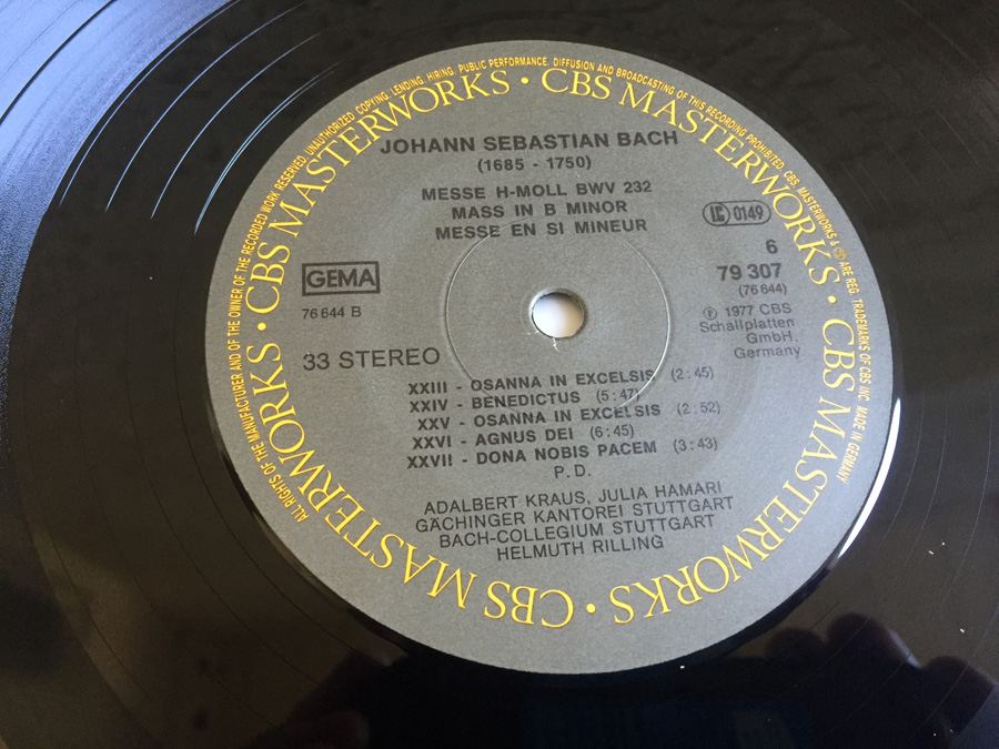 J. S. Bach / Bach - Messe In H-Moll - Mass In B Minor - Messe En Si Mineur Bwv 232 - CBS Masterworks ‎- 79307 - PROMO [Photo 19]