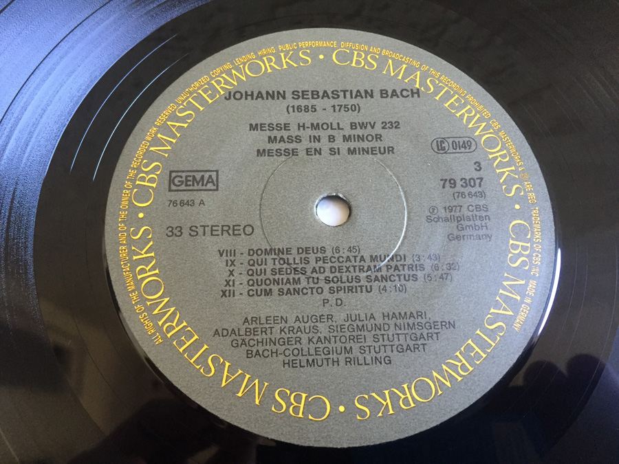 J. S. Bach / Bach - Messe In H-Moll - Mass In B Minor - Messe En Si Mineur Bwv 232 - CBS Masterworks ‎- 79307 - PROMO [Photo 13]