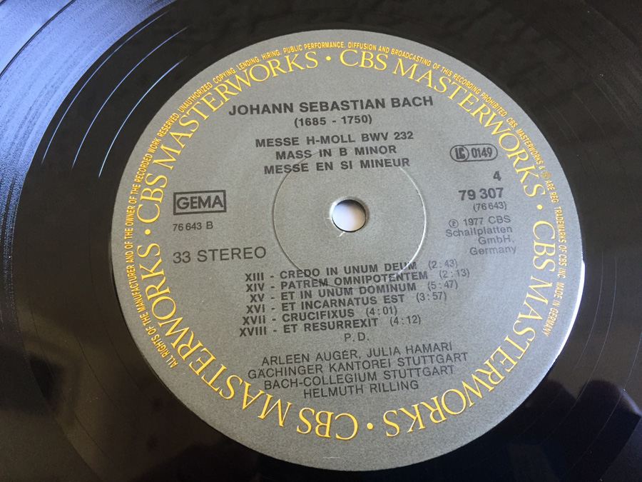 J. S. Bach / Bach - Messe In H-Moll - Mass In B Minor - Messe En Si Mineur Bwv 232 - CBS Masterworks ‎- 79307 - PROMO [Photo 15]
