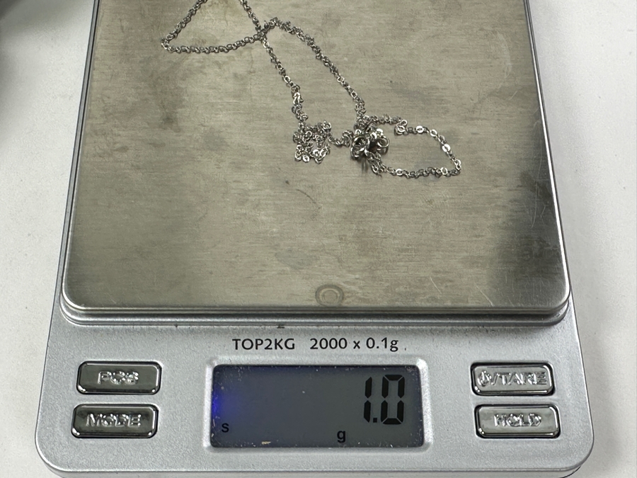14k White Gold 18' Chain Necklace 1.0g [Photo 3]