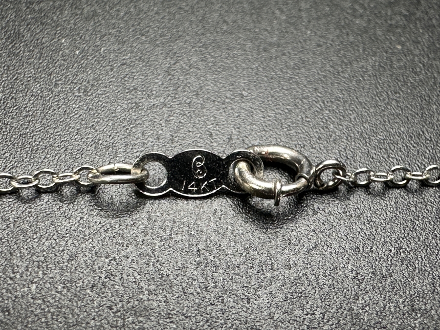14k White Gold 18' Chain Necklace 1.0g [Photo 2]