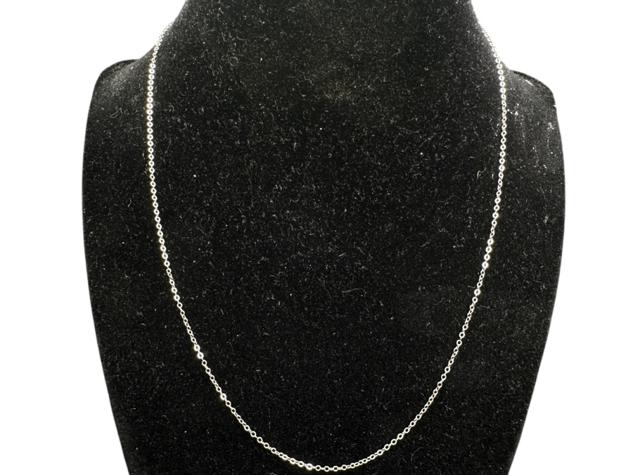 14k White Gold 18' Chain Necklace 1.0g