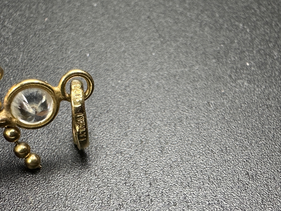 14k Gold Birthstone Little Girl Pendant Made In Italy 0.9g [Photo 3]