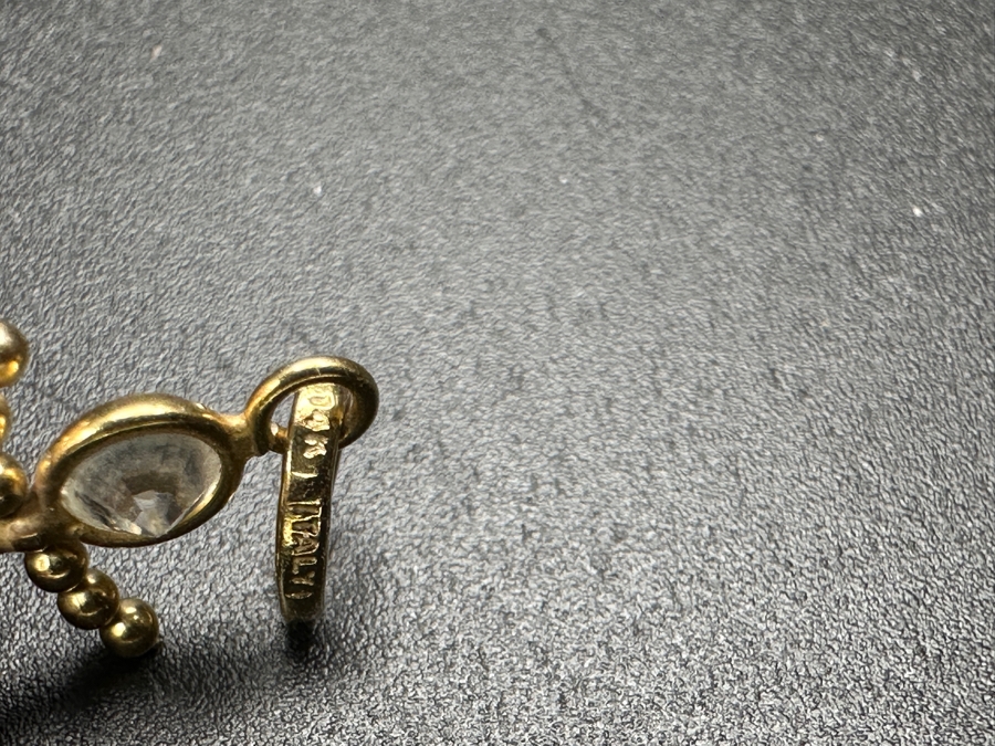 14k Gold Birthstone Little Girl Pendant Made In Italy 0.9g [Photo 4]