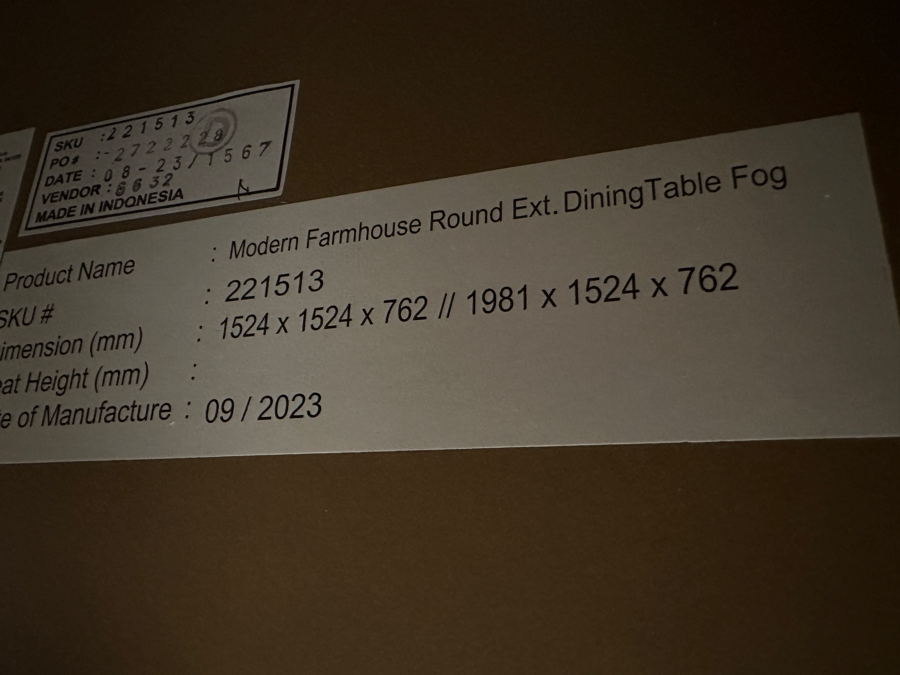 Pottery Barn Modern Farmhouse Round Pedestal Extendable Dining Table (60'-78') With Four Jason Furniture Upholstered Dining Chairs On Casters [Photo 9]