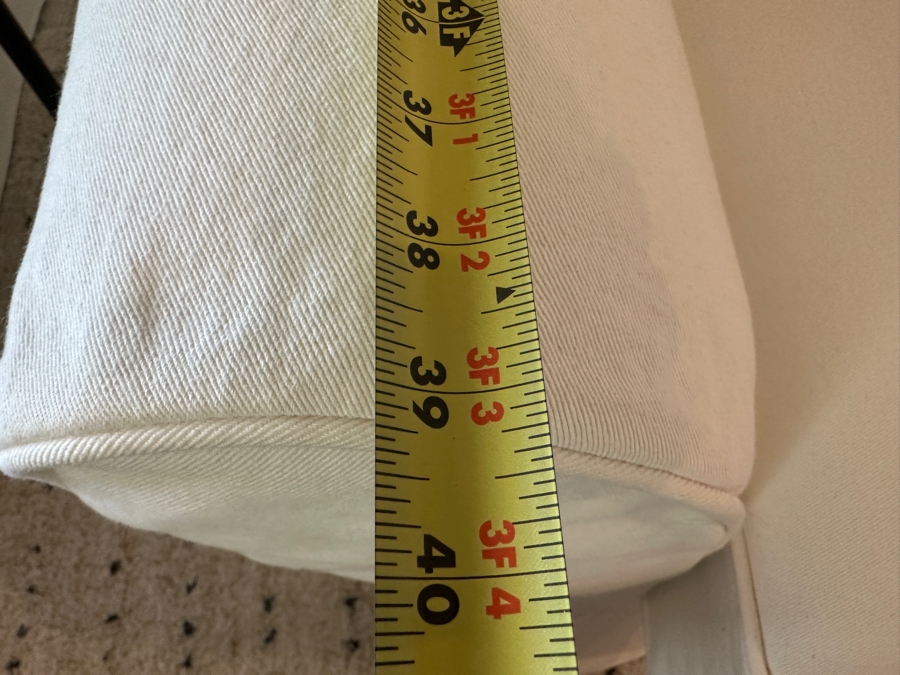 Pair Of Pottery Barn Slipcovered Armchairs 40'W X 39'D X 39'H With Two Throw Pillows [Photo 10]