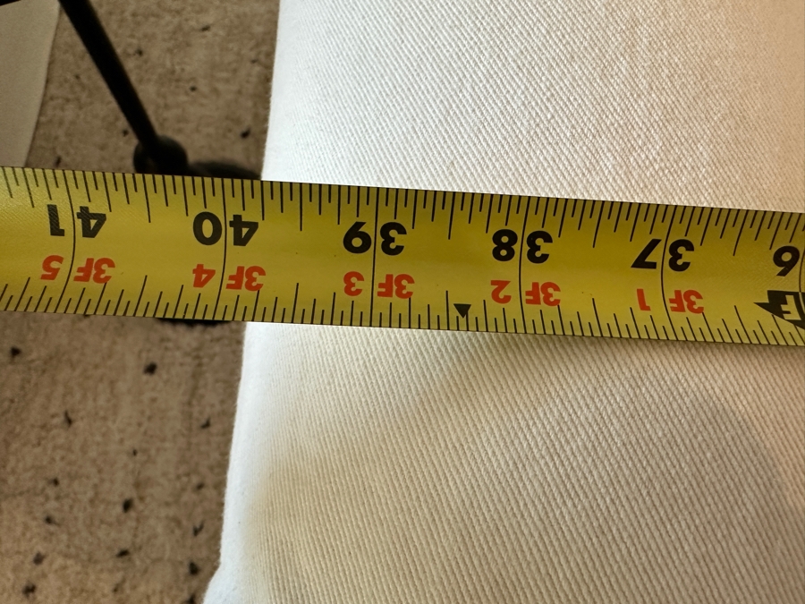 Pair Of Pottery Barn Slipcovered Armchairs 40'W X 39'D X 39'H With Two Throw Pillows [Photo 9]