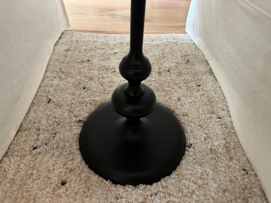 Black Metal Pedestal Side Table 15W X 22H [Photo 3]